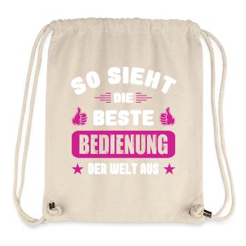 Kellnerin Geschenke Bedienung Abschied Gastronomie - Stanley/Stella recycelter Gym Bag - Naturweiß - Vorne