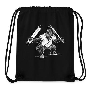Creative King Gorilla – Der Chef mit dem Stift - Stanley/Stella recycelter Gym Bag - Schwarz - Vorne