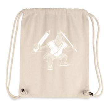 Creative King Gorilla – Le patron avec la plume - Sac à cordon recyclé Stanley/Stella - blanc naturel - Devant