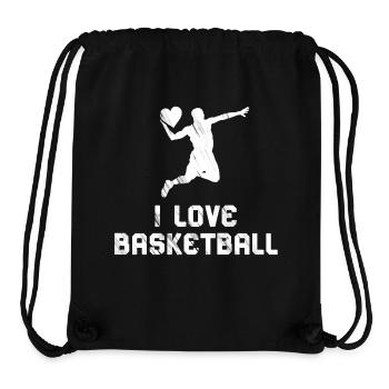 I Love Basketball – Heart for the Court - Stanley/Stella Recycled Gym Bag - black - Front