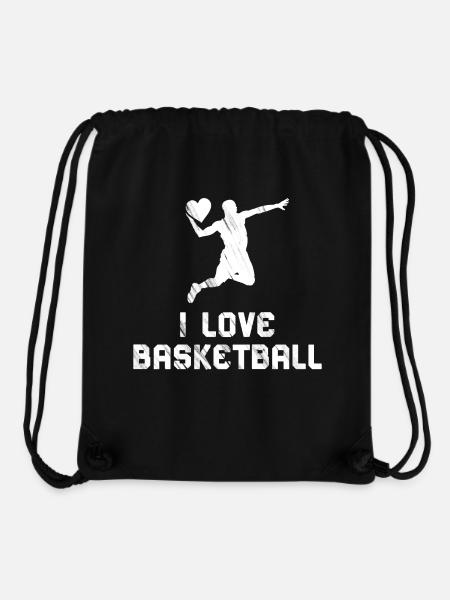 I Love Basketball – Heart for the Court - Stanley/Stella Recycled Gym Bag - black