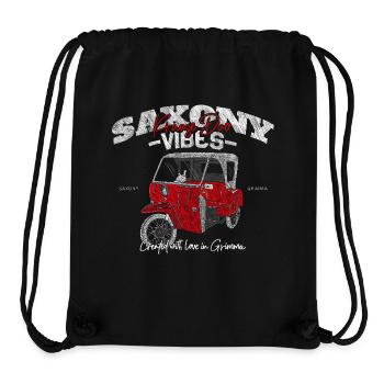 Saxony Vibes - Grimma Vibes - Krause Duo Kult - Stanley/Stella recycelter Gym Bag - Schwarz - Vorne