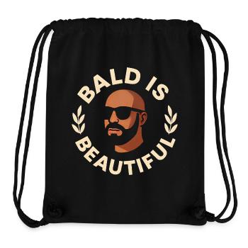 Men's Bald Gift Idea Bald Is Beautiful - Stanley/Stella Recycled Gym Bag - black - Front