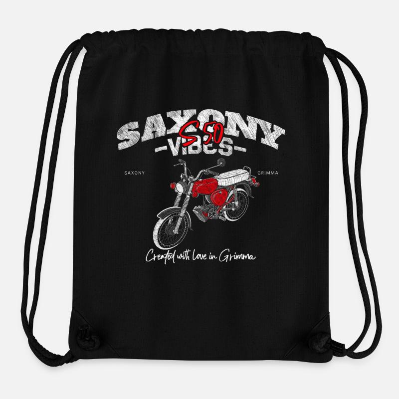 Saxony Vibes - Grimma Vibes - S50 - S51 - Simson - Stanley/Stella recycelter Gym Bag - Schwarz