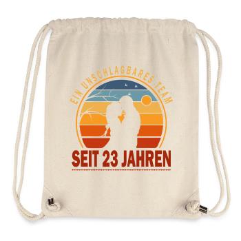 23 Years Relationship Gift Husband Wife - Stanley/Stella Recycled Gym Bag - natural - Front