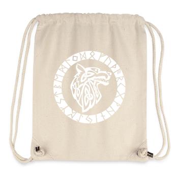 Wikinger-Emblem des weißen Wolfes - Stanley/Stella recycelter Gym Bag - Naturweiß - Vorne