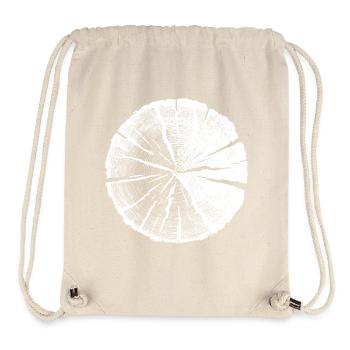 Baumscheibe Weiß – Jahresringe Naturdesign - Stanley/Stella recycelter Gym Bag - Naturweiß - Vorne