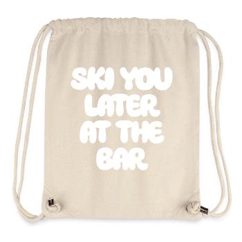 SKI YOU LATER AT THE BAR X The Ski Club Skifahrer - Stanley/Stella recycelter Gym Bag - Naturweiß - Vorne