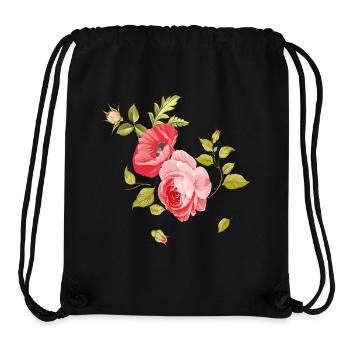 Rose bouquet - Stanley/Stella Recycled Gym Bag - black - Front