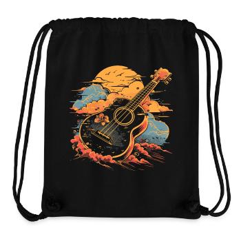 Ukulele Illustration - Stanley/Stella Recycled Gym Bag - black - Front