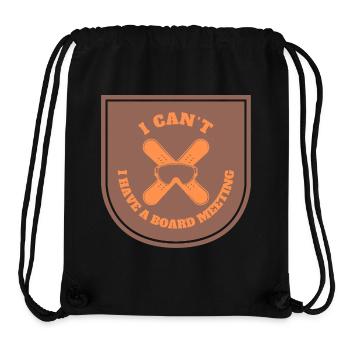 Snowboarding Board Meeting - Stanley/Stella recycelter Gym Bag - Schwarz - Vorne