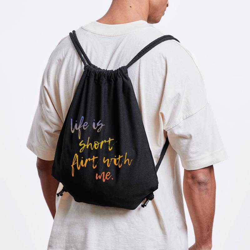 Life is Short Flirt With Me - Tour Gradient Script Stanley/Stella recycelter Gym Bag