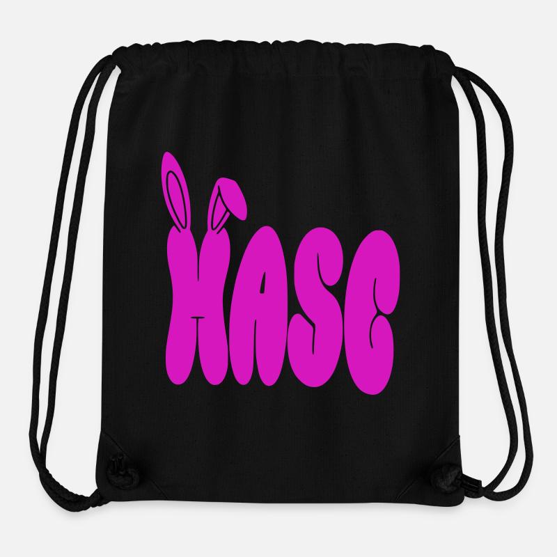 Hase - Stanley/Stella recycelter Gym Bag - Schwarz