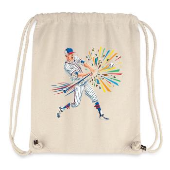 Colorful Baseball Batsman Pop Art - Stanley/Stella Recycled Gym Bag - natural - Front