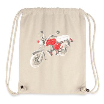 Simson - S50 - S51 - Cyclomoteur - RDA - Sac à cordon recyclé Stanley/Stella - blanc naturel - Devant