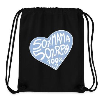 100% Liebe / Junge / Geburt / Mama / Papa / Baby - Stanley/Stella recycelter Gym Bag - Schwarz - Vorne