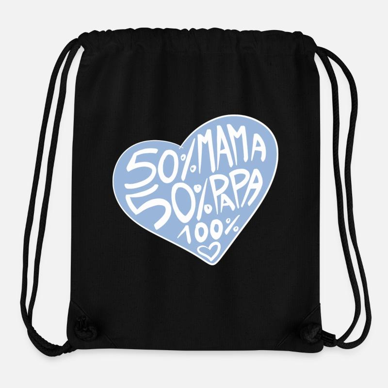 100% Liebe / Junge / Geburt / Mama / Papa / Baby - Stanley/Stella recycelter Gym Bag - Schwarz