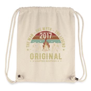 Légendaire Depuis 2017 | 8ème Anniversaire Homme - Sac à cordon recyclé Stanley/Stella - blanc naturel - Devant