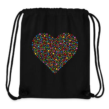 Konfetti Herz - Stanley/Stella recycelter Gym Bag - Schwarz - Vorne