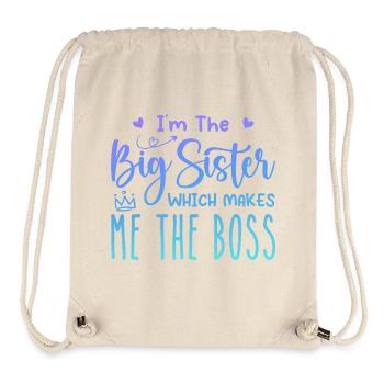 i'm the big sister - Sac à cordon recyclé Stanley/Stella - blanc naturel - Devant