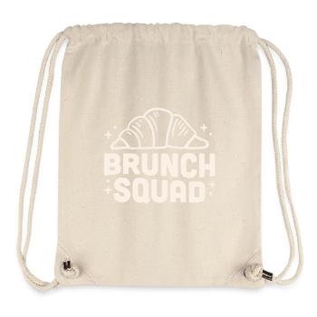Brunch Squad Croissants - Stanley/Stella recycelter Gym Bag - Naturweiß - Vorne