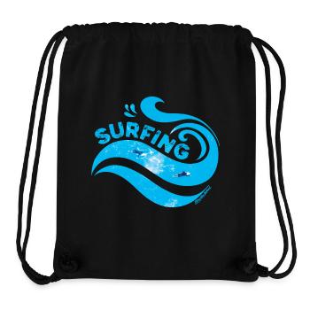 Surfing - Stanley/Stella Recycled Gym Bag - black - Front