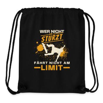 If you don't crash, you don't ride at the limit | Skateboard - Stanley/Stella Recycled Gym Bag - black - Front