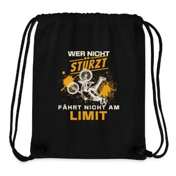 If you don't crash, you don't ride at the limit | BMX | Pain - Stanley/Stella Recycled Gym Bag - black - Front