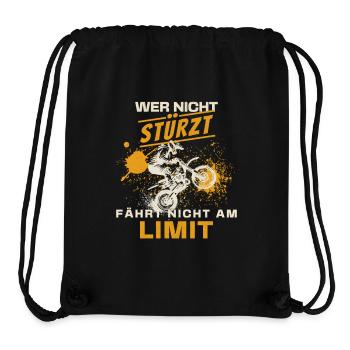 Racing at the limit Motocross If you don't crash, you ride - Stanley/Stella Recycled Gym Bag - black - Front