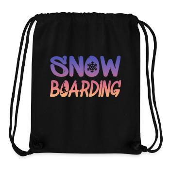 snowboarding - Stanley/Stella recycelter Gym Bag - Schwarz - Vorne