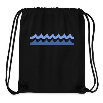 Minimalist Blue Wave - Stanley/Stella Recycled Gym Bag - black - Front