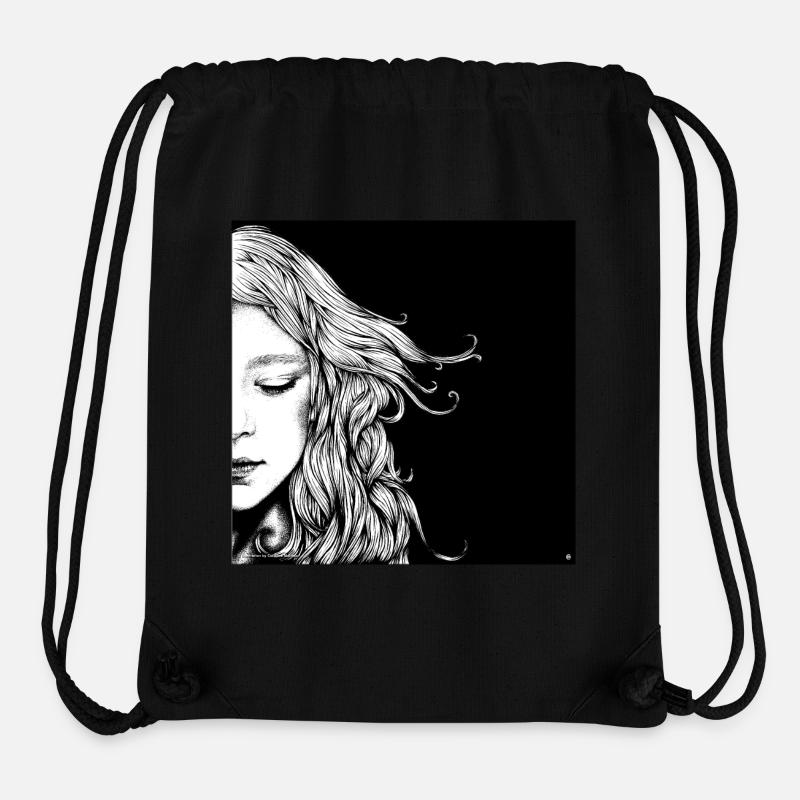 Rêveur - Sac à cordon recyclé Stanley/Stella - noir