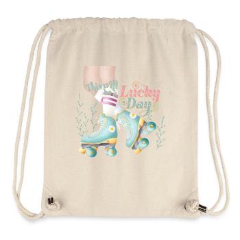 Roller Skating Girl - Stanley/Stella Recycled Gym Bag - natural - Front