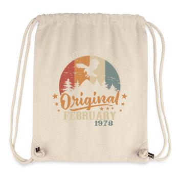 February 1978 - Born in February 1978 - Stanley/Stella Recycled Gym Bag - natural - Front