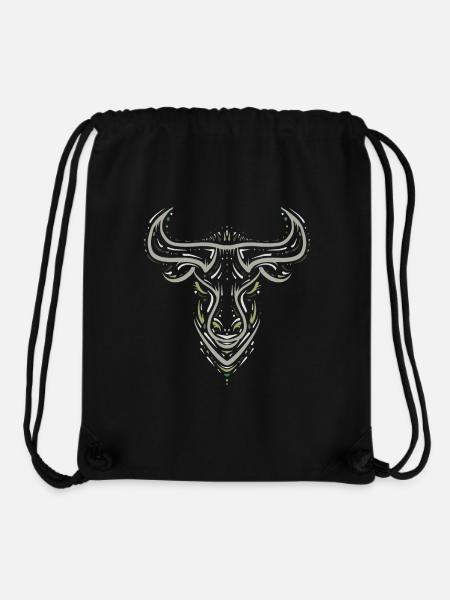 Taurus / Stier / Sternzeichen / Wikinger / Tattoo - Stanley/Stella recycelter Gym Bag - Schwarz