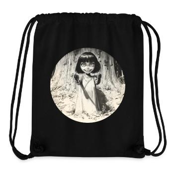 Girl with gun in the dark forest - Stanley/Stella Recycled Gym Bag - black - Front