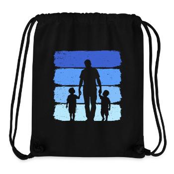 Papa und zwei Söhne T Shirt Vater und 2 Kinder - Stanley/Stella recycelter Gym Bag - Schwarz - Vorne