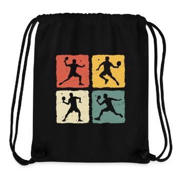 Joueur de tennis de table rétro - Sac à cordon recyclé Stanley/Stella - noir - Devant