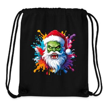 12 Zombie Screaming Santa Claus Paint Drops - Stanley/Stella Recycled Gym Bag - black - Front