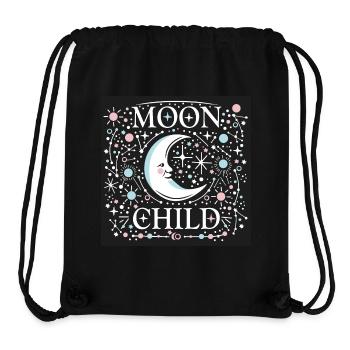 Fille de la Lune - Sac à cordon recyclé Stanley/Stella - noir - Devant