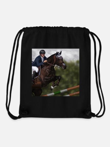 Showjumping horse - Stanley/Stella Recycled Gym Bag - black