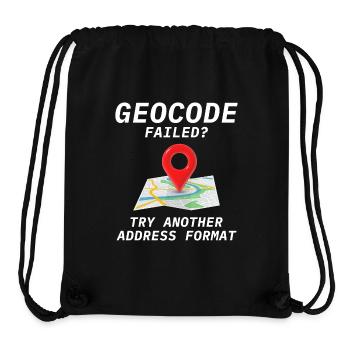 Géocodage Échec Adresse Format SIG Humour - Sac à cordon recyclé Stanley/Stella - noir - Devant