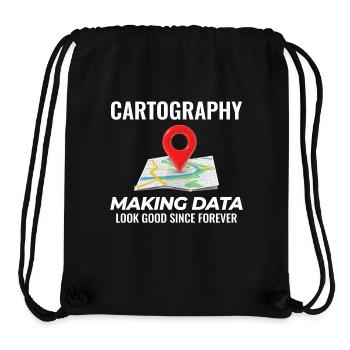 Cartography Data Look Good Map GIS - Stanley/Stella Recycled Gym Bag - black - Front