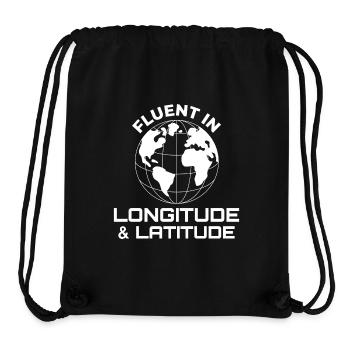 Fluent Longitude Latitude GIS Globe - Stanley/Stella Recycled Gym Bag - black - Front