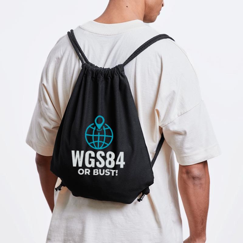 GIS Analyst WGS84 Système de coordonnées du globe Sac à cordon recyclé Stanley/Stella