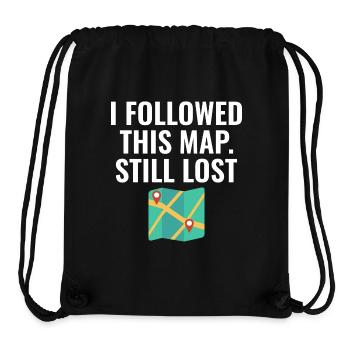 I Followed This Map Still Lost Funny GIS - Stanley/Stella Recycled Gym Bag - black - Front