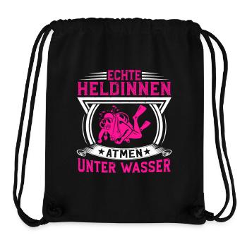 Echte Heldinnen atmen unter Wasser - Stanley/Stella recycelter Gym Bag - Schwarz - Vorne