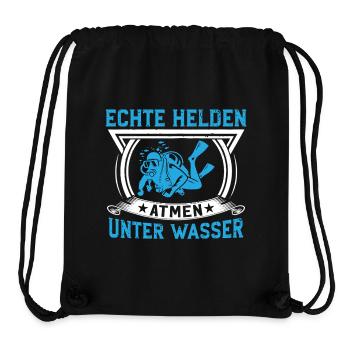 Echte Helden atmen unter Wasser Taucher - Stanley/Stella recycelter Gym Bag - Schwarz - Vorne