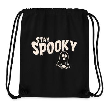 Bleib Gruselig Halloween Geist - Stanley/Stella recycelter Gym Bag - Schwarz - Vorne