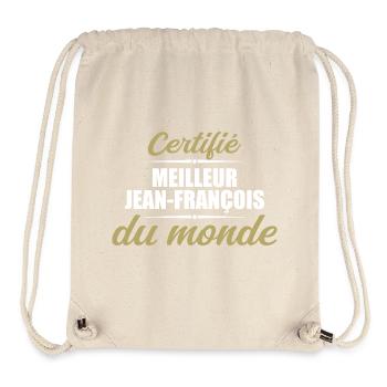 Certifié meilleur jean françois du monde - Sac à cordon recyclé Stanley/Stella - blanc naturel - Devant